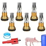 GINDOOR 6-Pack Pig Waterer Kit with Brass Connectors