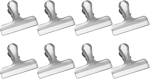 8 clips de chips resistentes para bolsas de alimentos, accesorios de clip portátiles para cocina, oficina, escuela, accesorios