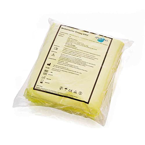 Blouse jetable EN 13795 jaune contre risques contamination
