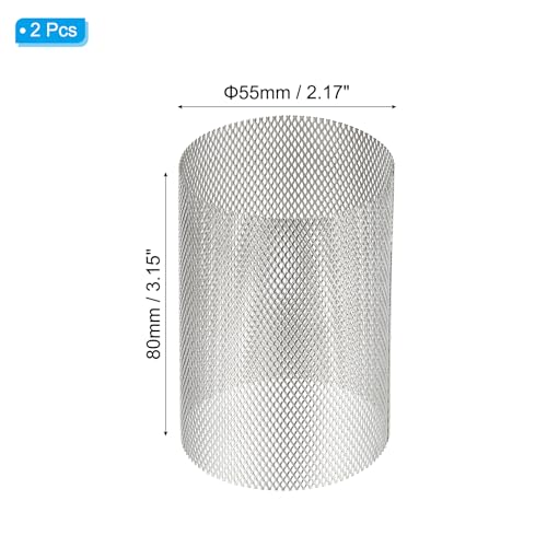 Image of PATIKIL 2 Pcs 55mm OD Strainer Mesh, 80mm H Screen Y Shaped Strainer Filter Valve Mesh Screen 304 Stainless Steel Strainer Mesh for Debris Pump Water Oil Separation
