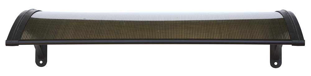VERDELOOK Naxos, Pensilina in policarbonato ALVEOLARE , 100x80 cm, nero fumé