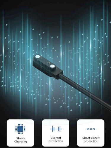 MJXYXCDH 5W 5V Cargador Magnético Smartwatch para Reloj Inteligente Smart Glasses Fitness Tracker Cable USB Cable de Carga Accesorios Cargador (2 Pines 7,62mm) - imagen 4