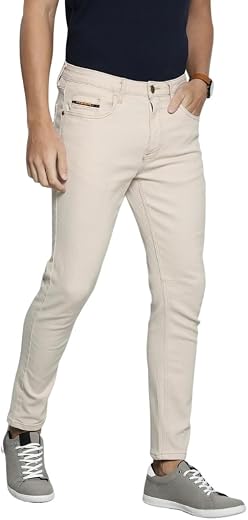 The Indian Garage Co Men Carrot Fit Solid Mid-Rise Stretchable Jeans
