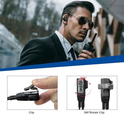 Auriculares de 2 pines con micrófono integrado y sujeción estable tipo D 4