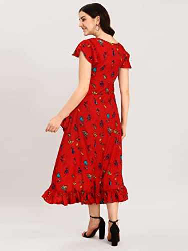 Image of QIQI Women's Crepe A-Line Maxi Casual Dress