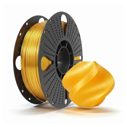 3D Printer Filament Silk Gold PLA Filament 1.75MM 1kg, ±0.02MM Accuracy, Gold 3D Printing Filament Compatible with Most Mainstream FDM 3D Printers