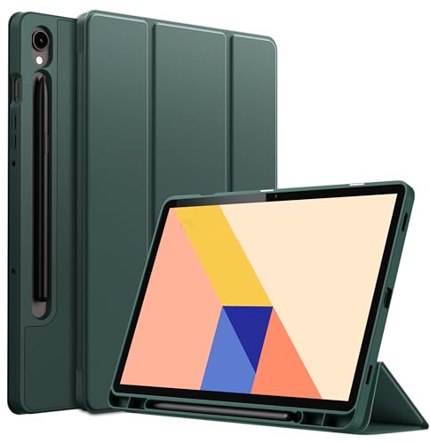Image of TGK Smart Trifold Flip Case Cover for Samsung Galaxy Tab S9 FE 10.9 Inch /Tab S10 FE 10.9 inch with Pencil Holder (Green)