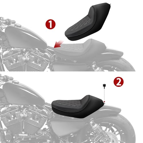 Asiento individual delantero para rutas urbanas en Iron 883 y Sportster 1200 7