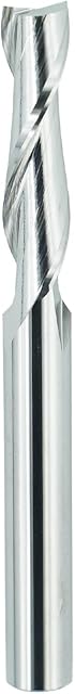 Jiiolioa S2132G Standard Spiral CNC Router Bit Solide Carbide Up Cut End Mill 1/4" Shank 1/4" X 1" X 1/4" X 2-1/2"