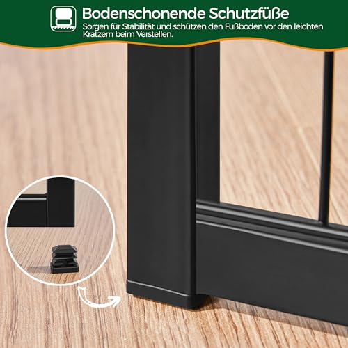 Yaheetech Welpenauslauf 100cm hoch, 6-teilig Welpenlaufstall faltbar mit Tür, Hundelaufstall Freilaufgehege für Hunde Wohnung & Garten, Aufbau werkzeugfrei