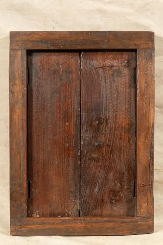 Biscottini Innentür Fenster L 46,5 x T 6,5 x H 63,5 cm - Holztür - Türen für Innen und Außen - Wohnkultur