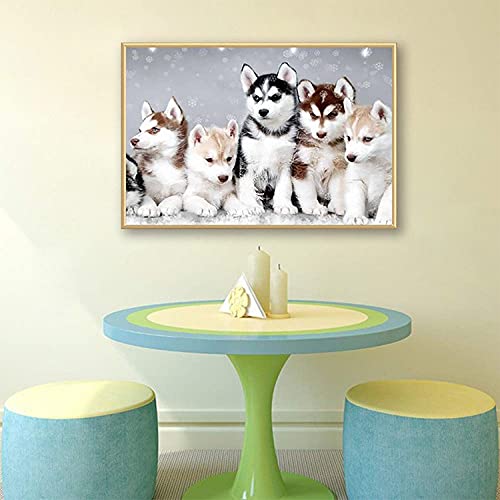 Broderie diamant chien cristal strass 5D kit complet mosaïque 80x220cm