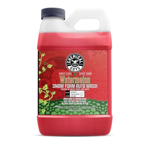 Image of Chemical Guys CWS20864 Watermelon Snow Foam Car Wash Soap (Works with Foam Cannons or Bucket Washes) For Cars, Trucks, Motorcycles, RVs & More, 64 fl oz (Half Gallon) Watermelon Scent