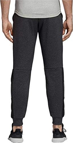 adidas Men Athletic Sport Id Fleece Pants Training Fashion (Color Black Melange / Black X-Large)