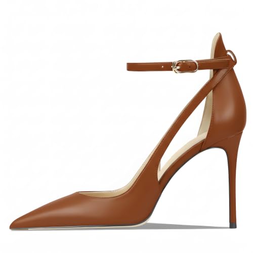 Image of Women's Pointed-Toe Bag-Toe Strappy High-Heeled Shoes Sexy Stiletto Pumps