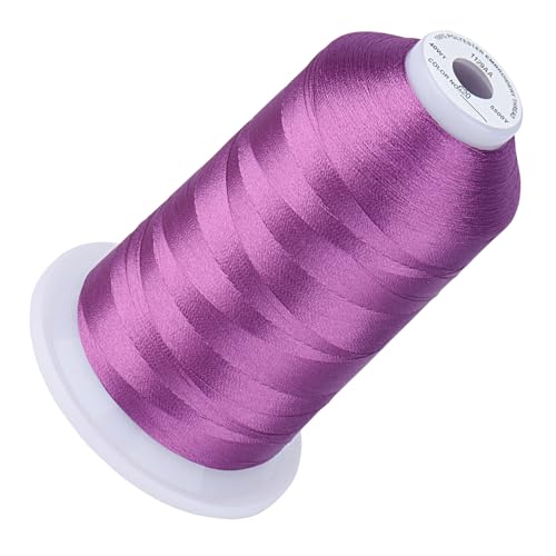 Image of Simthread 5500Yds /5000M 40WT Polyester Embroidery Thread Magenta 620 | High-yardage 5000M spool offers smooth feeding and stable 40WT polyester thread for home and commercial embroidery machines.