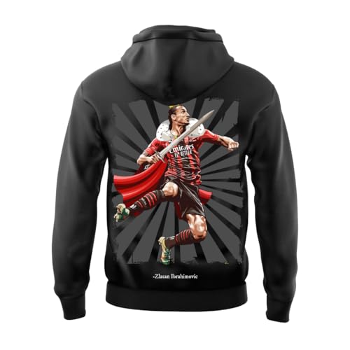 Image of DUDEME : Zlatan Ibrahimović Football Hoodie 100% Cotton Hoodies for Men | Printed Full Sleeve Pullover for Men & Women