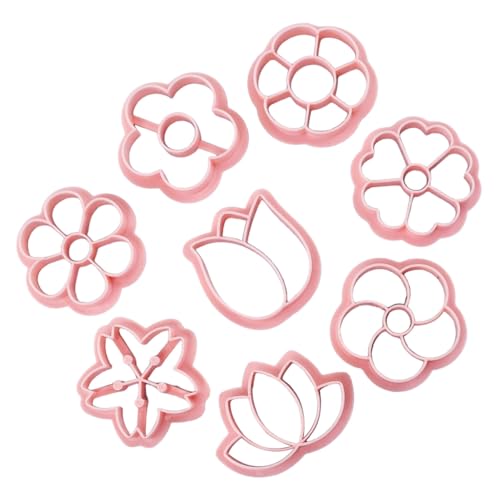 FackLOxc 8 moldes de galletas con forma de flores para decoración de tartas de boda, fiesta, suministros para hornear postres