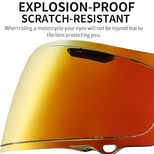 Image of Regent-X Replacement Helmet Visor Compatible with RX7X VAS-V MAX Quantum-X Corsair-X UV Protection Anti-Scratch Wearproof Shield Universal Face Shield Accessories (Rose Red)