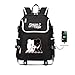 YOYOSHome Anime Danganronpa - Mochila para ordenador portátil, mochila escolar con puerto de carga USB