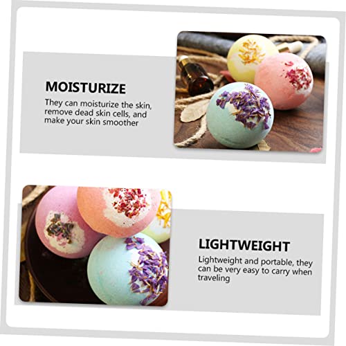 Beavorty 4 Pçs Bolas De Sal De Banho Floral Orgânico Lavagem Corporal Feminina Sal Marinho Orgânico