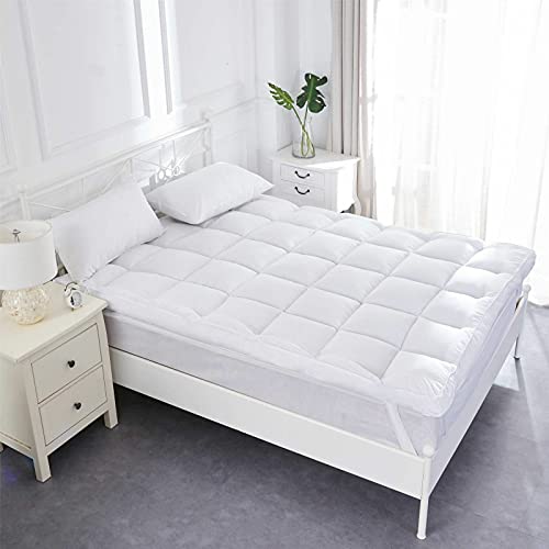 Luxury 4" Inch Deep Microfiber Mattress Topper Hotel Quality Soft 10cm Double:137 cm X 190 cm