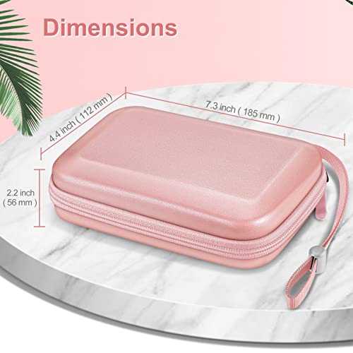 Fintie Carry Case for Nintendo 2DS XL/New 3DS XL LL, Protective Hard Shell Portable Travel Cover Pouch for New 3DS XL LL/New 2DS XL Console with Slots for Games Inner Pocket (Rose Gold)