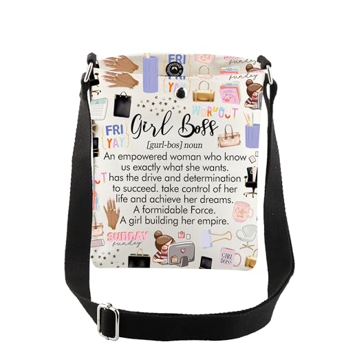 CMNIM Girl Boss Noun Gifts Merch Boss Lady Crossbody Purse Boss Day Gifts for Female Boss Shoulder Bag