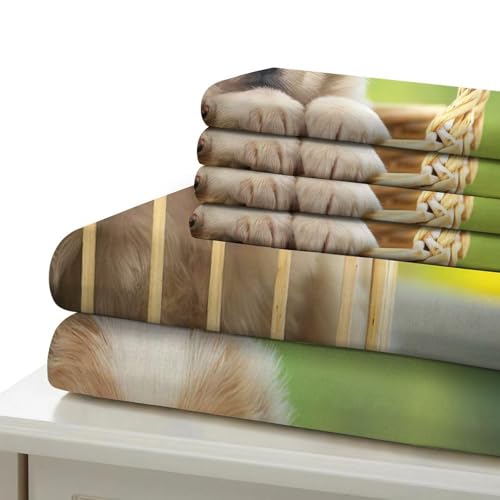 Housse de couette chiot mignon ultra douce en microfibre premium lit de 200x200 - 7