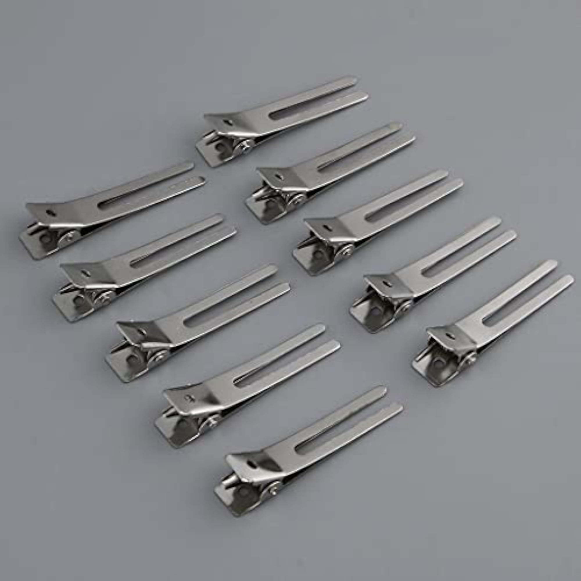 DIY Hair Clips Silver Blank Double Prong Metal Alligator Clip
