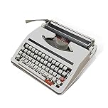 ZXNQ Machinery Typewriter Old fashioned Manual Typewriter, Portable and Easy to Use - Red Black ribbon Set 30 * 30 * 10CM