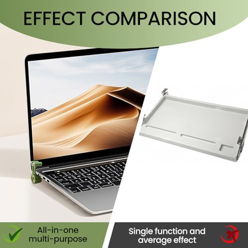 Base ergonómica para laptop con ventilación diseño caracol verde miniatura 2