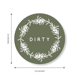 ThreeKin Clean/Dirty Magnet for Dishwasher, Double-Sided Kitchen Gadget Gift, Easy-to-Read Strong Magnetic Indicator Sign for Home Decor and Organization ThreeKin CleanDirty Magnet for Dishwasher Double Sided Kitchen Gadget Gift Easy to Read Strong Magnetic Indicator Sign for Home Decor and Organization