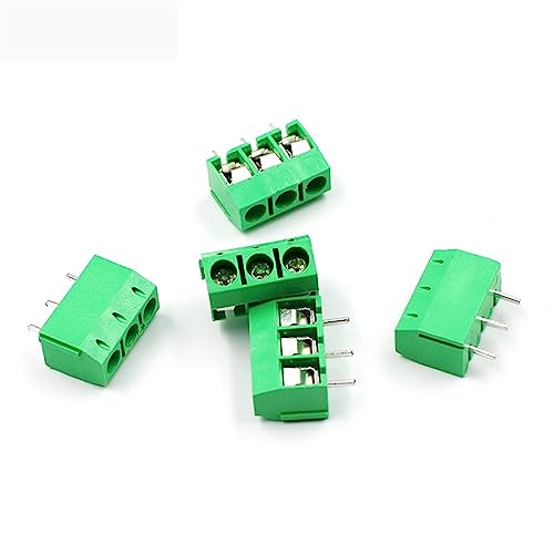 Conector PCB KF301 de 4 pines verdes con paso de 5,0 mm y terminal de tornillo 5
