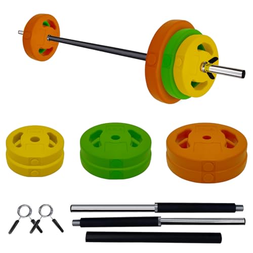 Hipicute Adjustable Barbell Weight Set Cardio Pump Weights Adjustable Free Weights for Home and Gym Workout 40 LB