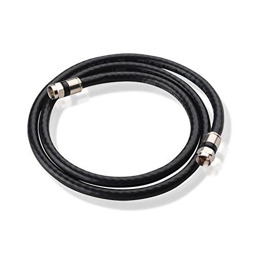 Cable Matters 3-Pack Cl2 In-Wall Rated (Cm) Quad Shielded Coaxial Cable 3 Ft (Rg6 Cable, Coax Cable) In Black #TOP2