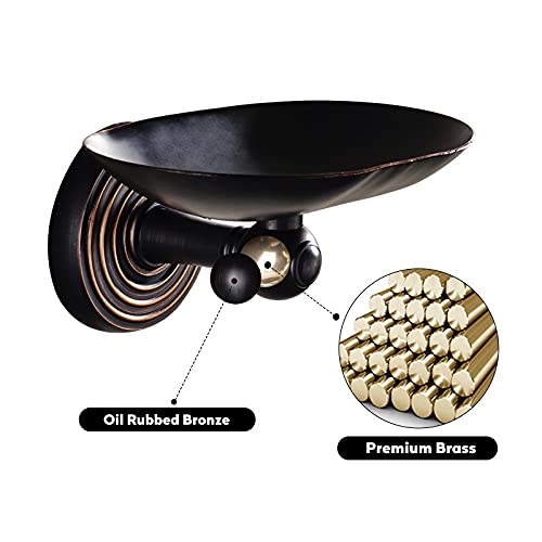 Leyden Bronze Soap Dish, Oil Rubbed Bronze Soap Holder Wall Mount Soap Basket Soap Tray Bathroom Organizer Drilling With Screws #TOP2