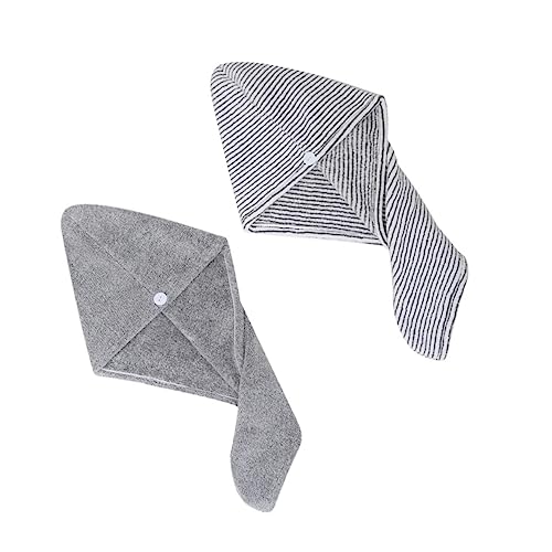 Healeved 2pcs Satin Silk Hair Cap for Sleep Quick Drying Hair Towel Absorbent Hat