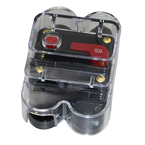 Shiwaki 12V-36V DC サーキットブレーカー 車 マリン ボート バイク用 マニュアルリセット付き, 60A