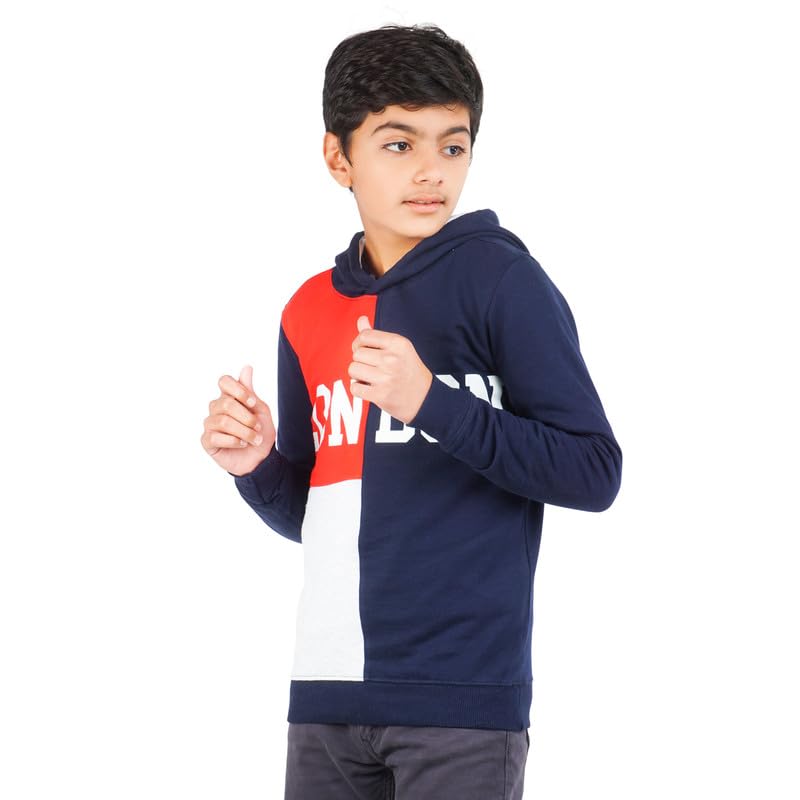 Image of Real Basics Boys Cotton Hooded Sweatshirt(Pack of 1)