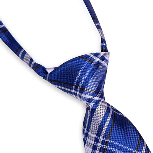 Image of Barry.Wang Boys Ties School Pre-Tied Kids Necktie Handkerchief Clip Set Uniforms Child Ties for 8-14 Years Wedding Party