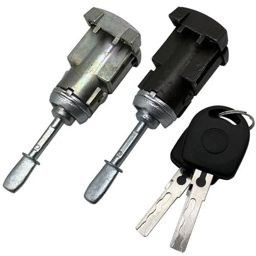 MCamooer Cerradura Cilindro Puerta para golf 4 3B0837167 Cerradura Izquierda y Derecha Puertas compatible con Golf IV Bora Passat B5 Skoda Fabia 3B0837168