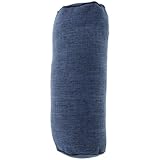 ROMISBABA Cuscino Yoga Cilindrico per Supporto Lombare e Cervicale 15x15x40 Cm Rivestimento Blu Cuscino per Stretching, Fitness e Relax Domestico, Poggiapiedi Ergonomico Portatile