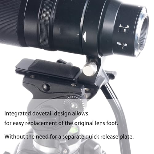 Collar para lente ZZQ&CCF para Nikon Z 180-600 mm f/5.6-6.3 VR, pie de reemplazo con mango antideslizante de silicona, conector QD y tipo Arca miniatura 3