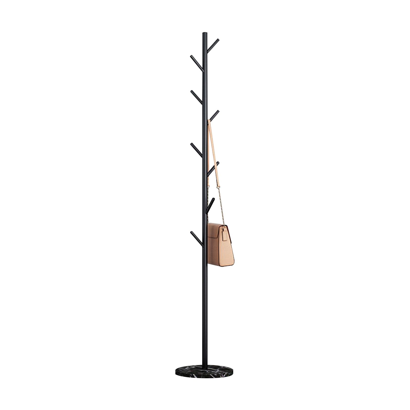 SONGMICS Appendiabiti da Terra, Attaccapanni Autoportante in Metallo, Altezza 182 cm, 12 Ganci, per Vestiti, Cappelli, Borse, Bianco RCR19W