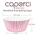 Caperci Pink Foil Cupcake Muffin Liners Standard Size Baking Cups 150-Pack - Premium Greaseproof & Sturdy