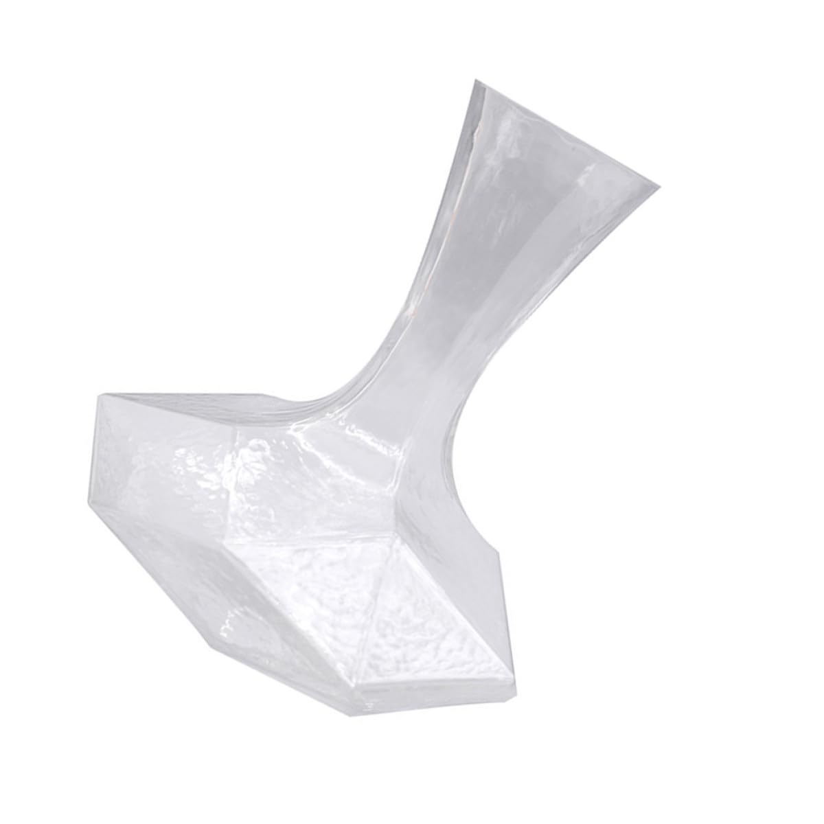 Decanter per Vino in Vetro Trasparente Creativo Design Geometrico a Forma di Diamante, Fondo Stabile Antiscivolo e Capacità Grande, per Uso Domestico e Degustazione di Vini,