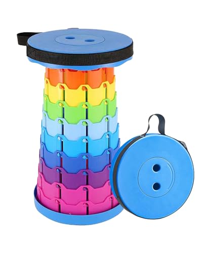 BTtime 折りたたみ椅子 伸縮式 アウトドアチェア 折り畳み式 キャンプ椅子 キャンプスツール 軽量 防水 持ち手付き 持ち運び便利 1秒開閉可能 耐荷重200KG 釣り/観戦/花火大会/屋内/屋外用（ブルートップ・カラーコア）