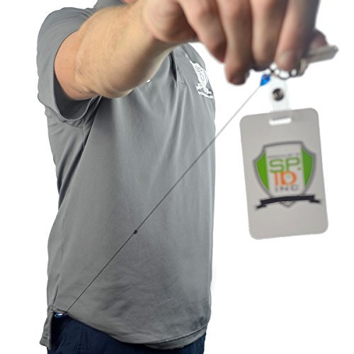 5 Pack - Premium Retractable Oval Shaped Badge Reels With Carabiner Belt Loop Clip, Keychain And Id Holder Strap By Specialist Id (Royal Blue) #TOP7