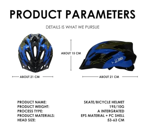Image of JJ Jonex Adjustable Cycling & Skating Helmet with Detachable Visor | Light Weight | Adjustable Strap with Comfortable Chin Padding | Ideal for Men, Women & Kids (Black, Small)